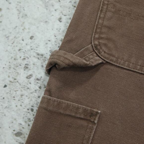 Vintage Carhartt B25 CHT Chestnut Brown Carpenter Shorts 32x8.25 - Picture 4 of 14